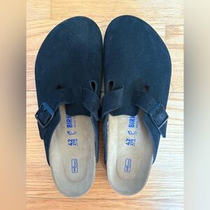 Birkenstock Black Suede Clogs